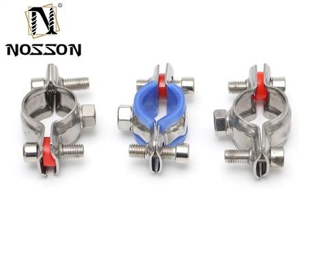 Ondersteuning van zware industrie 16-300 mm ronde buisclip met gespeld ontwerp en rubberen bekleding