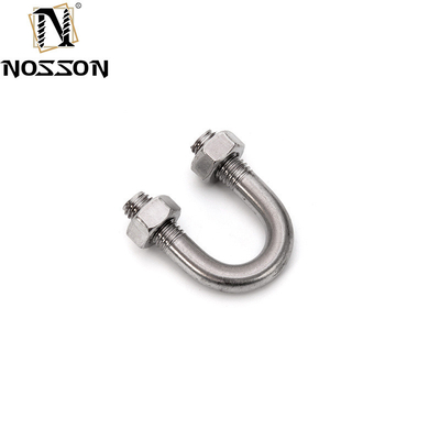 SS304 316 Pipe Clamp Square Bending Nut Washer voor Truck Boat U Bolts M6 M8 M10 DIN3570 Alle maten Plain roestvrij staal Lengte 32mm