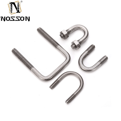 SS304 316 Pipe Clamp Square Bending Nut Washer voor Truck Boat U Bolts M6 M8 M10 DIN3570 Alle maten Plain roestvrij staal Lengte 32mm