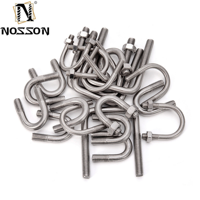 SS304 316 Pipe Clamp Square Bending Nut Washer voor Truck Boat U Bolts M6 M8 M10 DIN3570 Alle maten Plain roestvrij staal Lengte 32mm