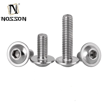 304 roestvrij staal Allen Drive Bright Finish Full Machine Thread Button Head Bolt Screw ISO-standaard voor industriële