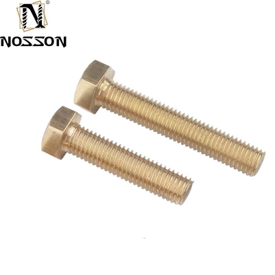 Zinkgeplatte afwerking Messing Hex Bolts DIN933 m3 m4 m5 m6 m8 m10 m12 m14 m16 m20 voor landbouwmachines GB-standaard