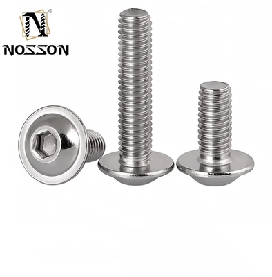 Roestvrij staal A2 A4 Hex Socket Knop Schroef met wasser Flanged Knopkop Allen Bolten m3 m4 m5 m6 m8 m10 m12 m14 m16 m20