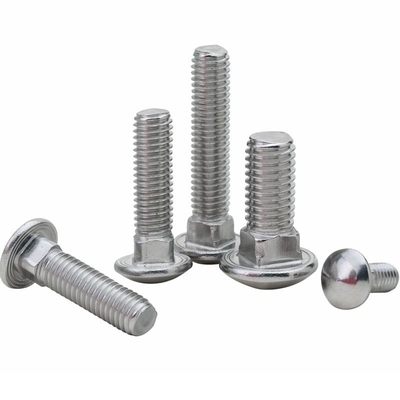 Plain Finish SS304 SS316 gegalvaniseerde koets Bolt Nut M4 M5 M6 M8 M10 met A2-70/A4-80/304/316 kwaliteit en hoge kwaliteit staal