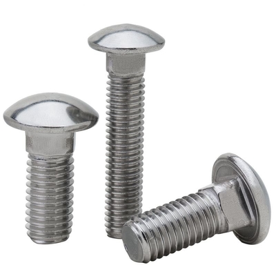 Plain Finish SS304 SS316 gegalvaniseerde koets Bolt Nut M4 M5 M6 M8 M10 met A2-70/A4-80/304/316 kwaliteit en hoge kwaliteit staal