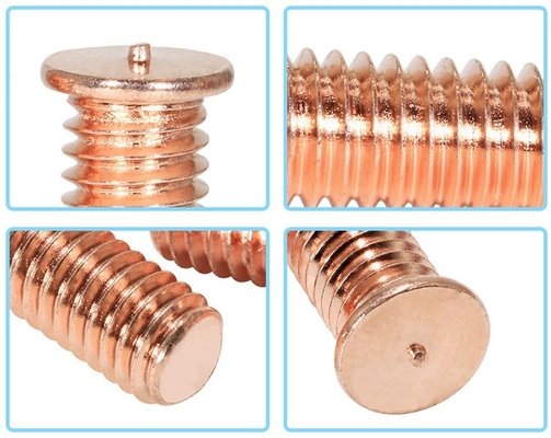 Messing roestvrij staal koper geplatte CD Flanged volledig gespannen capaciteit ontlading Spot welding studs Schroef voor industriële