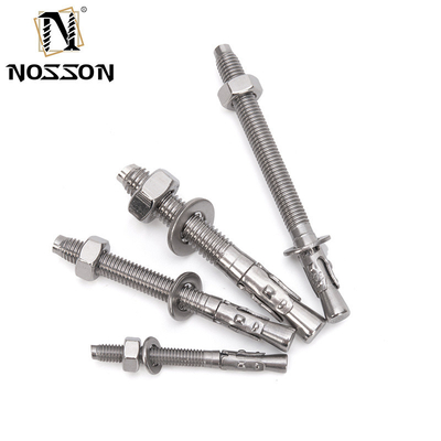 Roestvrij staal 304 Expansion Wedge Anchor Bolt voor bouwprojecten in niet-gecoate heldere afwerking en 5/16IN diameter