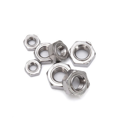 Chroomgeplatte metrische roestvrijstalen zeshoekige lassenoten in ISO-norm voor lasprestaties