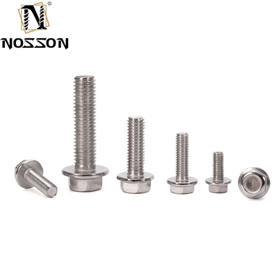 Grade A2-70 SS 304 316 ANSI B18.21 5/16&quot; 3/8&quot; Inch Size Hex Flange Bolt met DIN Standard Zinc Finish