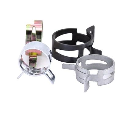 Waterpijp auto brandstofleiding slang clip met zware industrie roestvrij staal materiaal en ZINK geplatte afwerking springband klem