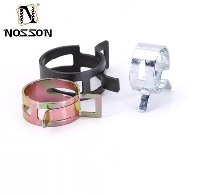 Waterpijp auto brandstofleiding slang clip met zware industrie roestvrij staal materiaal en ZINK geplatte afwerking springband klem