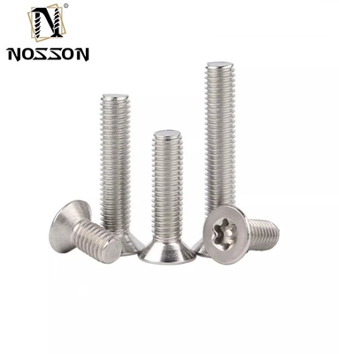 Metrisch meetsysteem Vlakkop roestvrij staal Tamper Proof Anti Theft Torx beveiligingsschroef met pin M3 M4 M5 M6 M7 M8