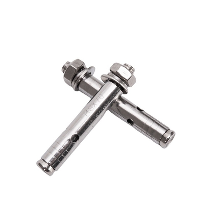 Metrische roestvrij staal Hex Nut Sleeve Round Hole Body Flat Washer en Spring Washer Anker Bolt Finish Langere levensduur TiCN Capaciteit 700