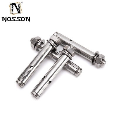 Metrische roestvrij staal Hex Nut Sleeve Round Hole Body Flat Washer en Spring Washer Anker Bolt Finish Langere levensduur TiCN Capaciteit 700