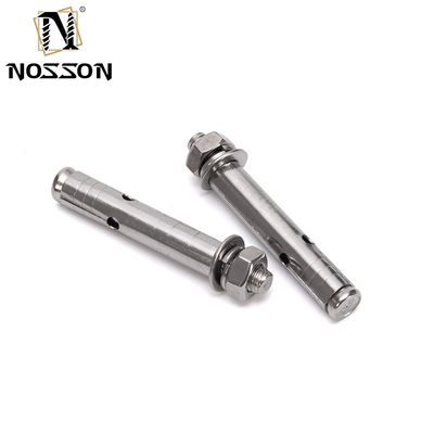 Metrische roestvrij staal Hex Nut Sleeve Round Hole Body Flat Washer en Spring Washer Anker Bolt Finish Langere levensduur TiCN Capaciteit 700