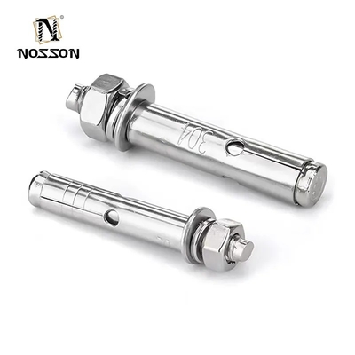 Metrische roestvrij staal Hex Nut Sleeve Round Hole Body Flat Washer en Spring Washer Anker Bolt Finish Langere levensduur TiCN Capaciteit 700