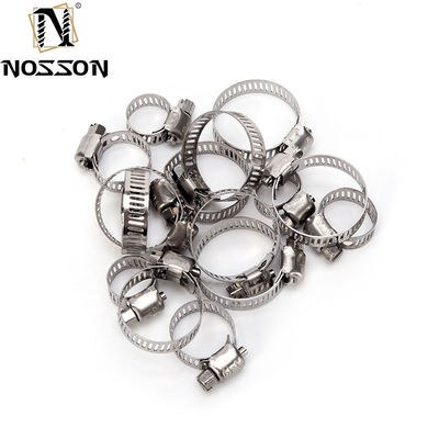 Metrische DIN-standaard Amerikaanse verstelbare buisklem Worm Gear 201 304 roestvrijstalen slangklemmen voor buizen van 16-300 mm
