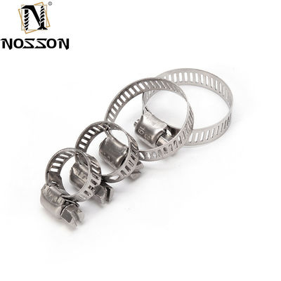 Metrische DIN-standaard Amerikaanse verstelbare buisklem Worm Gear 201 304 roestvrijstalen slangklemmen voor buizen van 16-300 mm