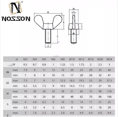 Industriële roestvrij staal M3 M4 M5 M6 M8 M10 Hand Twist Butterfly Wing Knob Toggle Spring Thumb Screw Bolt met aangepaste grootte