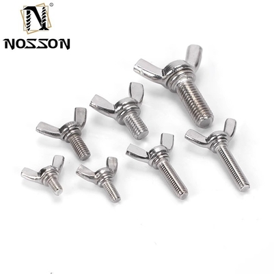 Industriële roestvrij staal M3 M4 M5 M6 M8 M10 Hand Twist Butterfly Wing Knob Toggle Spring Thumb Screw Bolt met aangepaste grootte