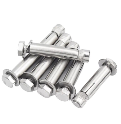 Voorbeeld Bruin afwerking roestvrij staal B8MSH B8M B8 B7 18-8 INOX 1/4in Hex hoofd mouw anker voor zware toepassingen