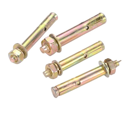 Carbon Steel Expansion Anchor Bolts Klasse 4.8 8.8 10.9 12.9 met kleurrijke verflaag GB 22795 Finish Langere levensduur TiCN
