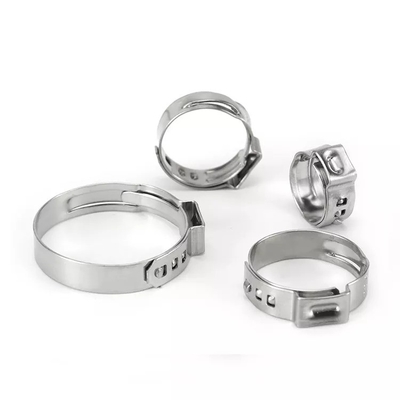 Metrisch meetsysteem Eén-oor-stapsloze slangklem voor Pex-installaties ZINC Finish JIS-standaard