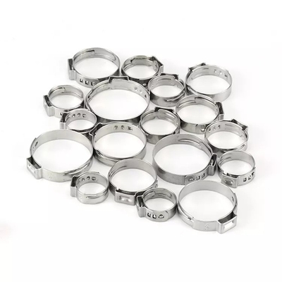 Metrisch meetsysteem Eén-oor-stapsloze slangklem voor Pex-installaties ZINC Finish JIS-standaard