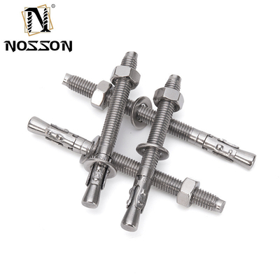 DIN Standard zilver koolstofstaal roestvrij staal 304 316 Wedge Anchor Expansion Anchor Bolt Dyna Bolt SS304