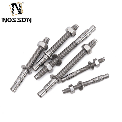 DIN Standard zilver koolstofstaal roestvrij staal 304 316 Wedge Anchor Expansion Anchor Bolt Dyna Bolt SS304