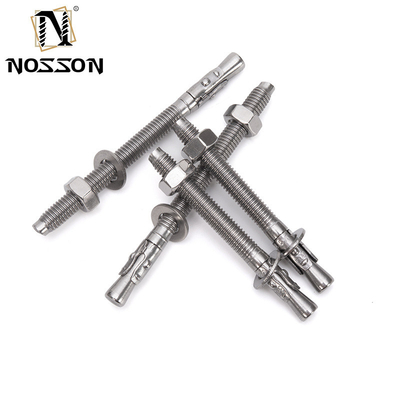 Corrosiebestendig DIN Standaard Zilveren Stalen Wedge Anker Hot Dip Galvanized Expansion Anchor Bolts M6 M8 M10 M12 M16
