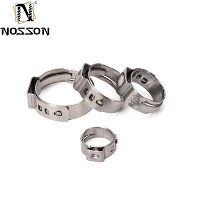 JIS Standard SS304 Fittings American Type Single Ear Hose Pipe Clamps voor mijnbouwmetrisch meetsysteem