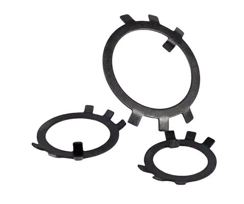 Zwarte afwerking ANSI/ASME-standaard M10-M200 Split Style roestvrij staal Zes kaak check washers Halve schacht slot voor ronde moer