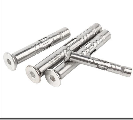 DIN-standaard 304 van roestvrij staal Countersunk Head Hex Socket Expansion Bolt Sleeve Anchors voor venster- of deurraam bevestigd in zilver