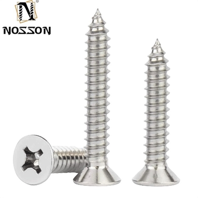 Metrische kaaskop van roestvrij staal DIN7982 ST2.9-ST6.3 CSK Phillips Self Tapping Screw voor metaal ISO-standaard
