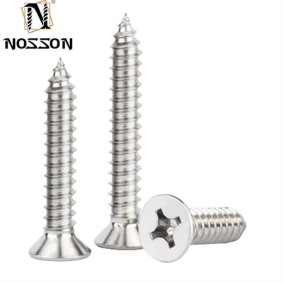 Metrische kaaskop van roestvrij staal DIN7982 ST2.9-ST6.3 CSK Phillips Self Tapping Screw voor metaal ISO-standaard