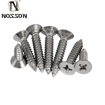 Metrische kaaskop van roestvrij staal DIN7982 ST2.9-ST6.3 CSK Phillips Self Tapping Screw voor metaal ISO-standaard