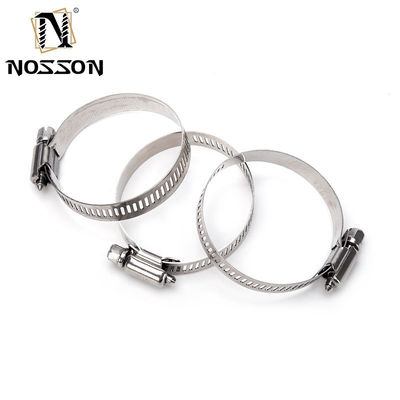 Verstelbare worm gear slang klemmen in 304 roestvrij staal voor 6 inch 141-165mm Range Metric Measurement en DIN Standard