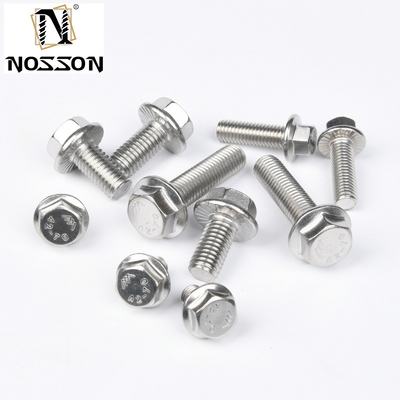 Roestvrijstalen wagenbouten Klasse 4.8 8.8 10.9 12.9 Dacromet Hex Flange Bolt Met Full Thread DIN6921 Voordeel