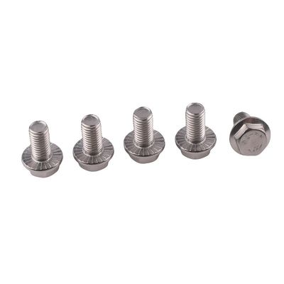 Standaard DIN Industrial Serrated Titanium Hexagon Flange Bolt m6 m10 m12 voor draagbolten