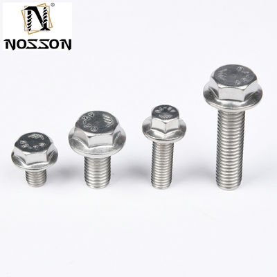 Standaard DIN Industrial Serrated Titanium Hexagon Flange Bolt m6 m10 m12 voor draagbolten