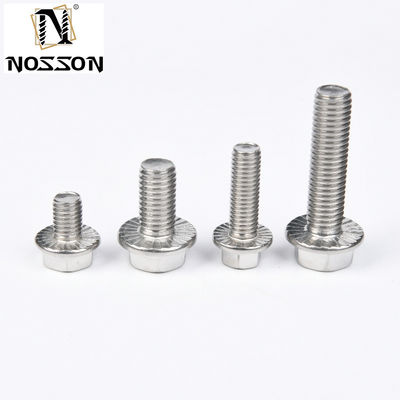 Standaard DIN Industrial Serrated Titanium Hexagon Flange Bolt m6 m10 m12 voor draagbolten