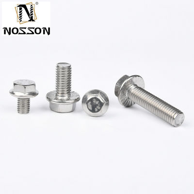 Standaard DIN Industrial Serrated Titanium Hexagon Flange Bolt m6 m10 m12 voor draagbolten