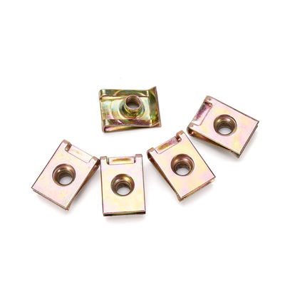 M4-M10 Hexagon Head Plain Metal U-vormige Speed Clip Nuts Bevestigingen voor ijzer, koolstof, staal Zinkgeplatte Clamp Nut Reed Nut Zwart