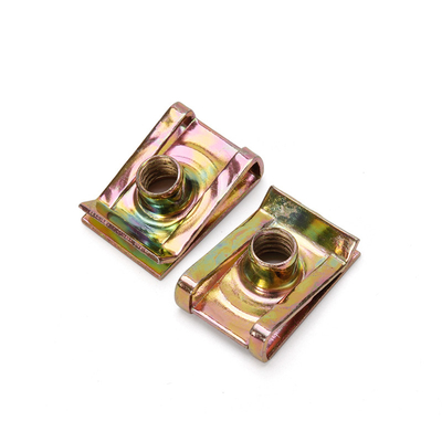 M4-M10 Hexagon Head Plain Metal U-vormige Speed Clip Nuts Bevestigingen voor ijzer, koolstof, staal Zinkgeplatte Clamp Nut Reed Nut Zwart