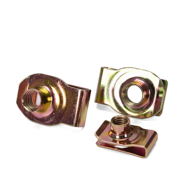 Artikel OEM Precision Nut Silvery Highly Durable Cadmium Plated M8 Spring Steel U Type Clip Nut voor de gezondheidszorg
