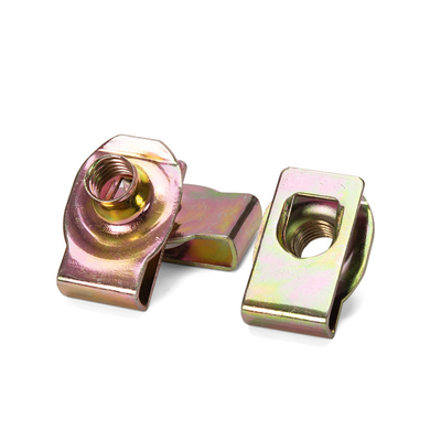 Artikel OEM Precision Nut Silvery Highly Durable Cadmium Plated M8 Spring Steel U Type Clip Nut voor de gezondheidszorg