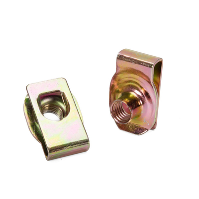 Artikel OEM Precision Nut Silvery Highly Durable Cadmium Plated M8 Spring Steel U Type Clip Nut voor de gezondheidszorg