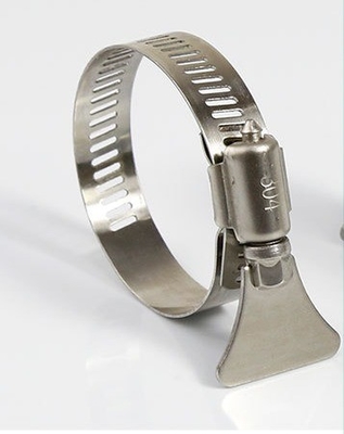 Voorbeeld Instock Heavy Duty Clamp SS304 roestvrijstalen keelklem met handvat voor waterpijp bevestigingsboei in zink afwerking