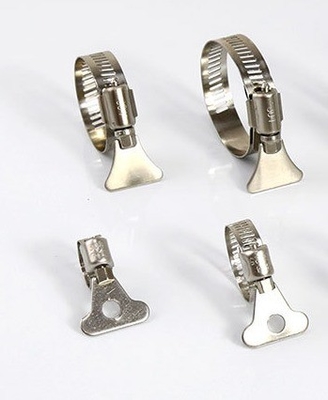 Voorbeeld Instock Heavy Duty Clamp SS304 roestvrijstalen keelklem met handvat voor waterpijp bevestigingsboei in zink afwerking